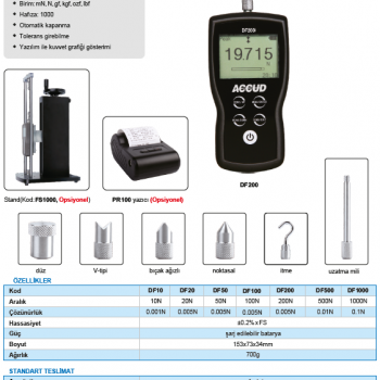 ACCUD Dijital Dinamometre DF Serisi 10N