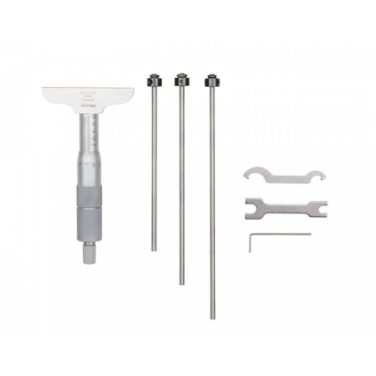 Mitutoyo Derinlik Mikrometresi 0-150 mm (Değiştirilebilir Çubuklar) | 129-112