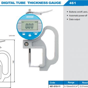 ACCUD Dijital Boru Kalınlık Komparatörü 0-10mm  | 461-010-11