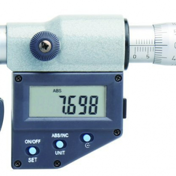 Accud Dijital Silindirik Uçlu Boru Et Kalınlığı Mikrometresi 0-25mm | 380-001-01