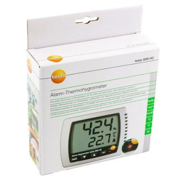 Testo Sıcaklık ve Nem Ölçer (ÇOK HASSAS) Alarmlı  | Testo 608-H2