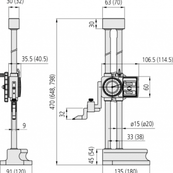 Mitutoyo Çift Gösterge Yükseklik Mihengiri  | 192-132